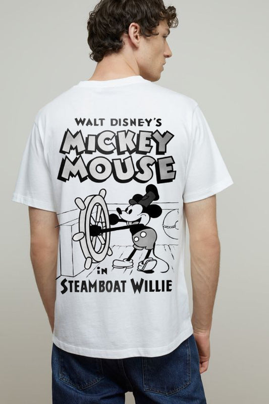 WALT DISNEY MICKEY MOUSE STEAMBOAT FRONT AND BACK T-SHIRT